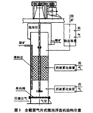 全截面气升式微泡浮选机 全截面气升式微泡浮选机